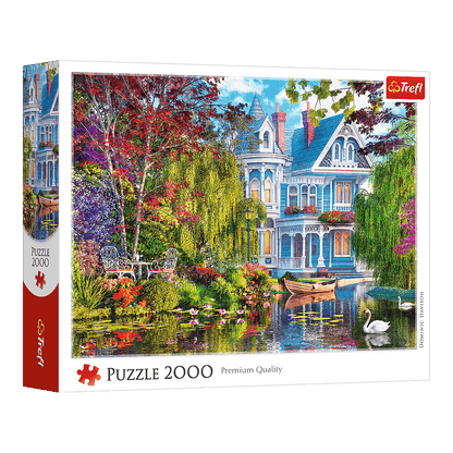 Ház a tóparton Trefl 2000 darabos kirakó puzzle (TR-27129) - puzzlegarden