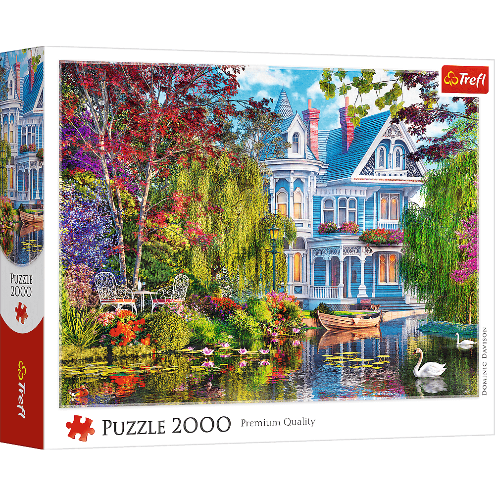 Ház a tóparton Trefl 2000 darabos kirakó puzzle (TR-27129) - puzzlegarden