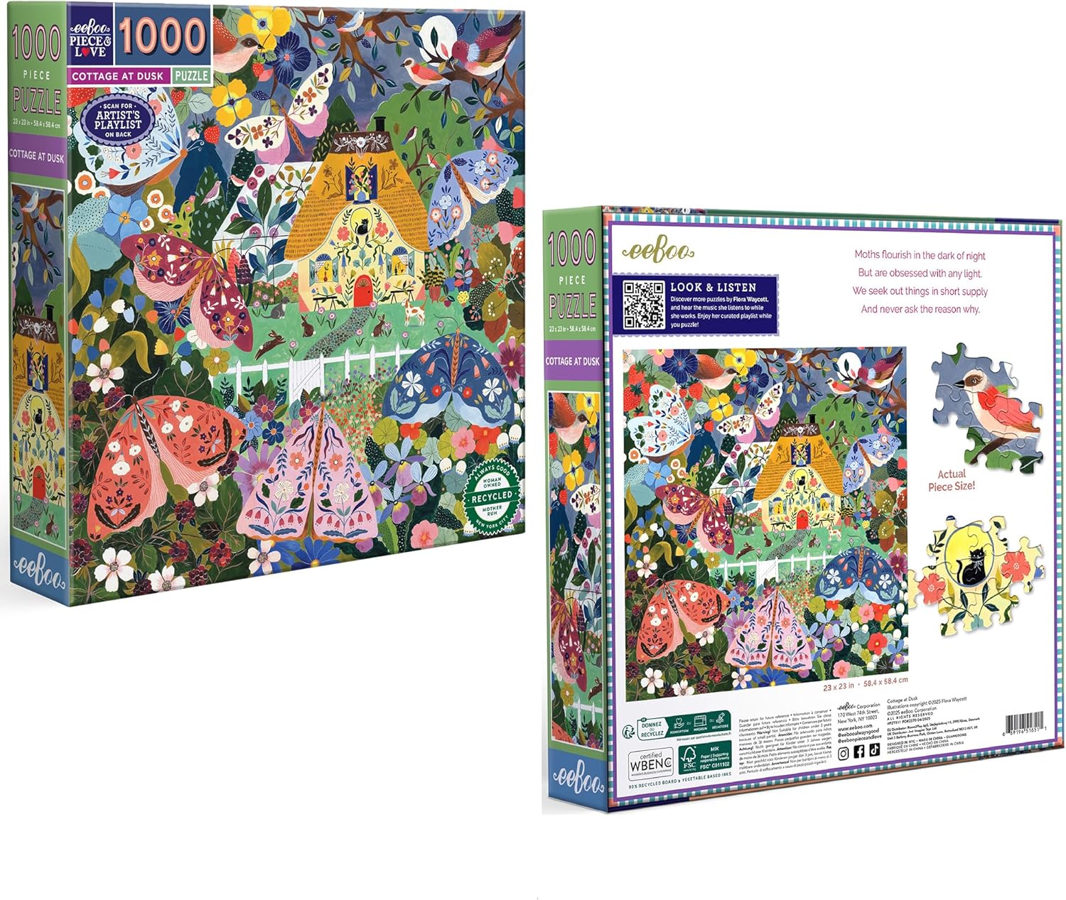 Házikó alkonyatkor Eeboo 1000 darabos kirakó puzzle (EB-PZT511) - puzzlegarden