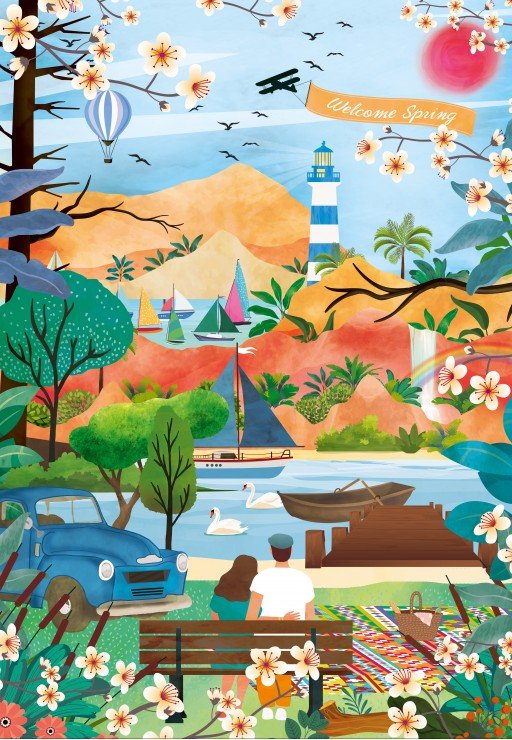 Helló, tavasz! Pieces & Peace 1000 darabos kirakó puzzle (PaP-00181) - puzzlegarden