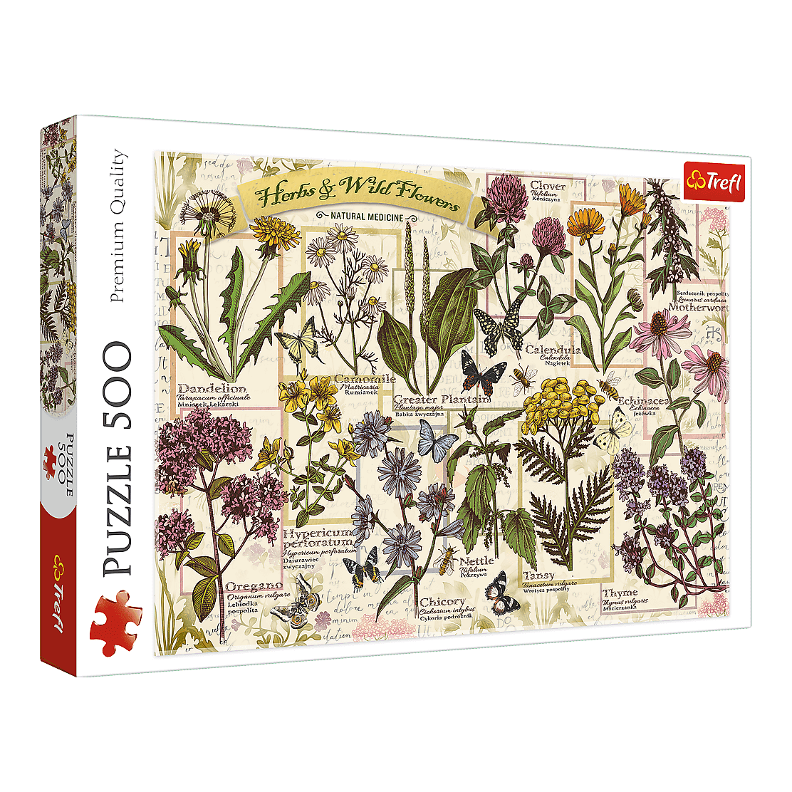 Herbárium: Gyógynövények Trefl 500 darabos kirakó puzzle (TR-37478) - puzzlegarden