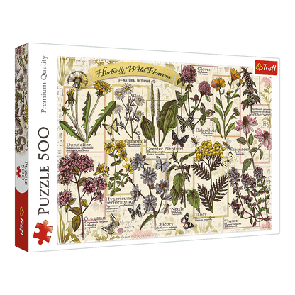 Herbárium: Gyógynövények Trefl 500 darabos kirakó puzzle (TR-37478) - puzzlegarden