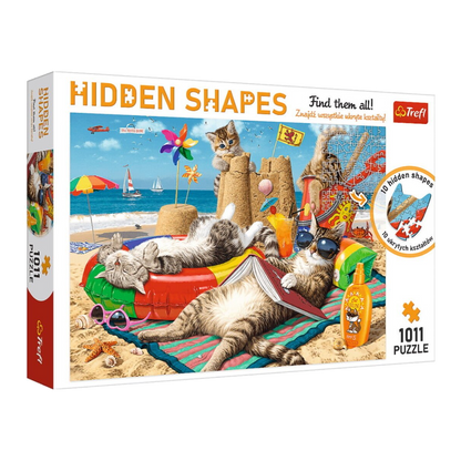 Hidden Shapes - Macskák vakációja Trefl 1011 darabos kirakó puzzle (TR-10674) - puzzlegarden