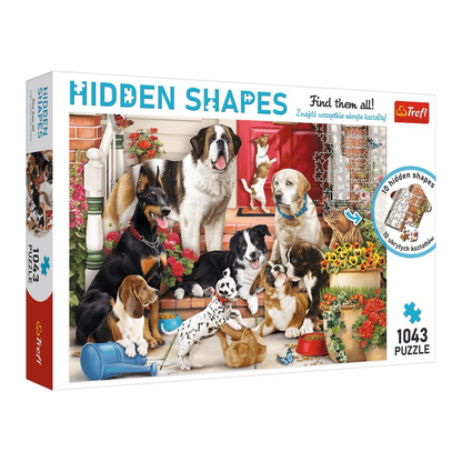 Hidden Shapes - Mókás kutyák Trefl 1043 darabos kirakó puzzle (TR-10675) - puzzlegarden