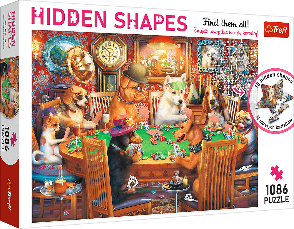 Hidden Shapes - Póker este Trefl 1086 darabos kirakó puzzle (TR - 10749 5900511107494) - puzzlegarden