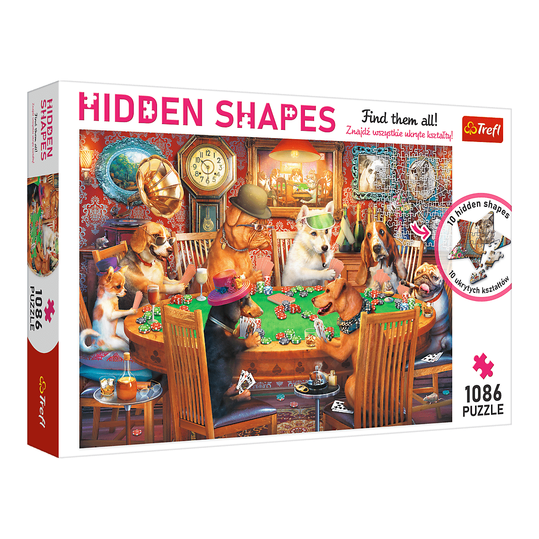 Hidden Shapes - Póker este Trefl 1086 darabos kirakó puzzle (TR-10749) - puzzlegarden