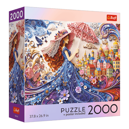 Hölgy napernyővel Trefl 2000 darabos kirakó puzzle (TR-USA_99349) - puzzlegarden