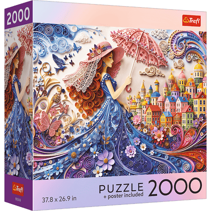 Hölgy napernyővel Trefl 2000 darabos kirakó puzzle (TR-USA_99349) - puzzlegarden