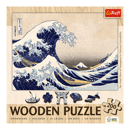 Hokusai - A Nagy Hullám - FA Kirakó! Trefl 200 darabos kirakó puzzle (TR-20250) - puzzlegarden