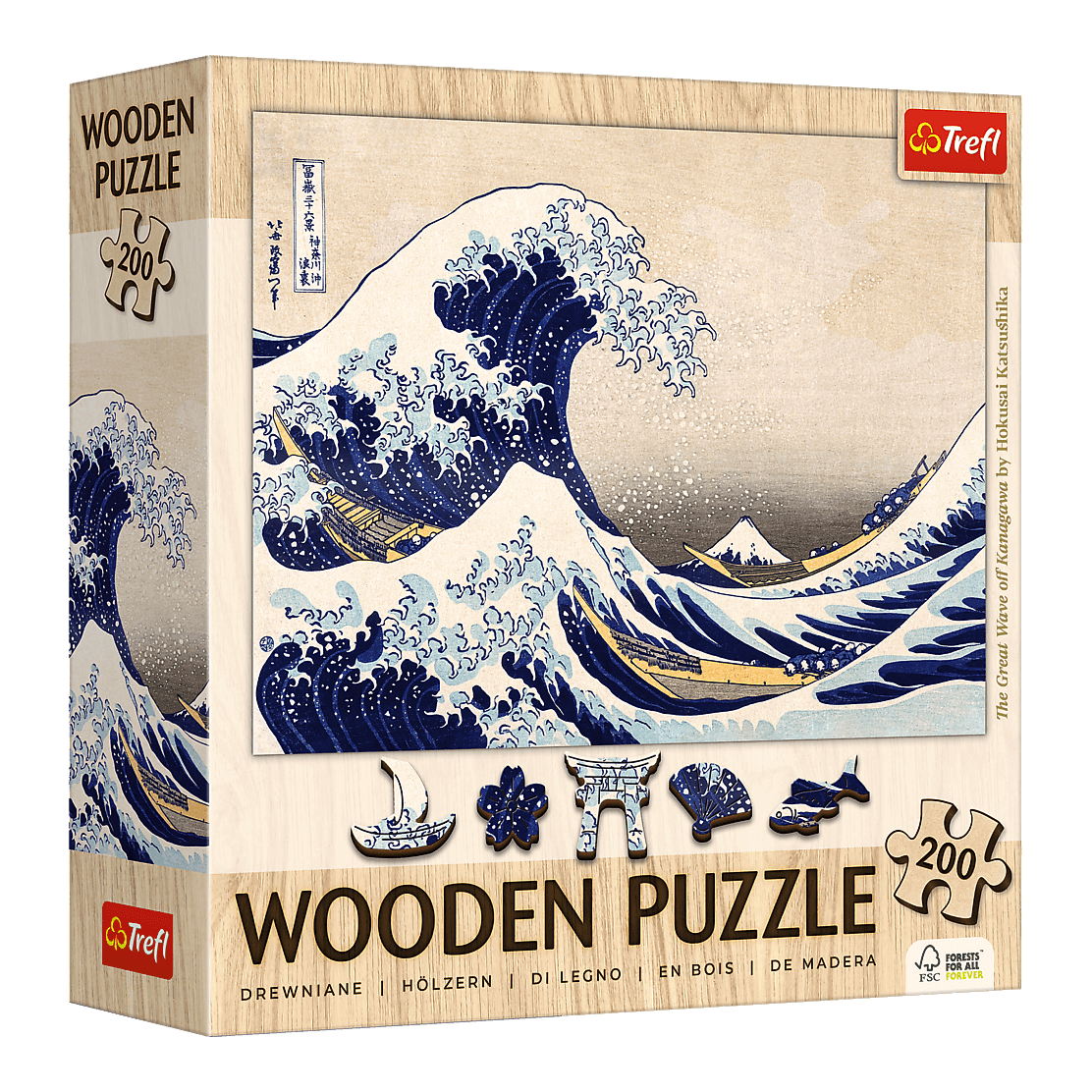 Hokusai - A Nagy Hullám - FA Kirakó! Trefl 200 darabos kirakó puzzle (TR-20250) - puzzlegarden