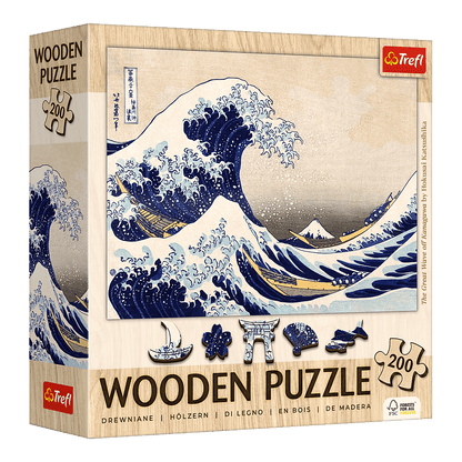 Hokusai - A Nagy Hullám - FA Kirakó! Trefl 200 darabos kirakó puzzle (TR-20250) - puzzlegarden