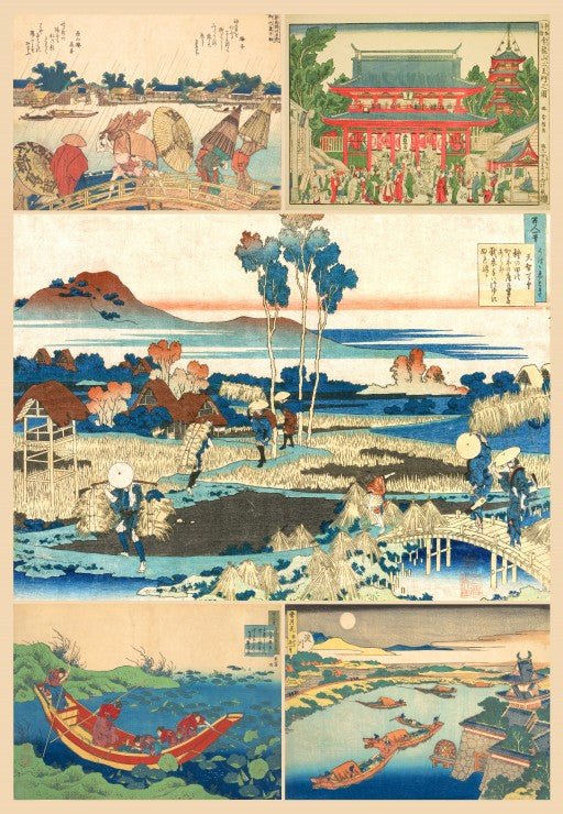 Hokusai fametszetei Grafika 1000 darabos kirakó puzzle (GR-33768) - puzzlegarden