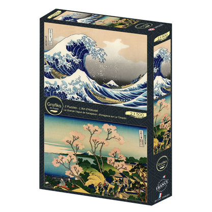 Hokusai művészete: A nagy hullám Kanagawánál – Sinagava a Tókaidón – 2×500 Grafika 500 darabos kirakó puzzle (GR-33707) - puzzlegarden