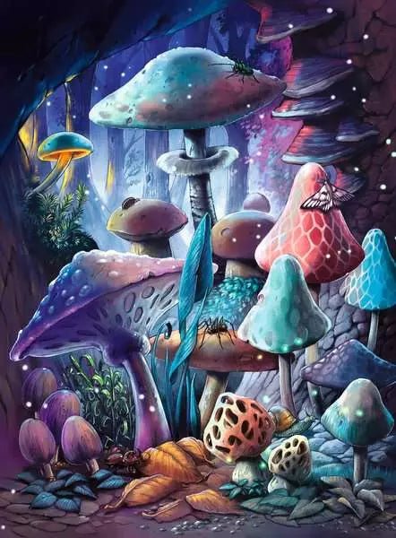 Holdfényes gombák - sötétben világít Ravensburger 500 darabos kirakó puzzle (RA - 12001386) - puzzlegarden