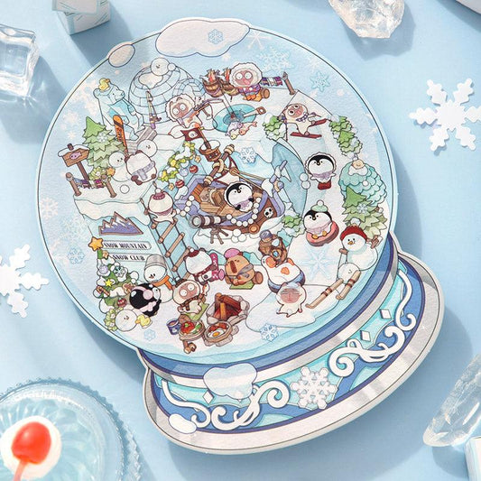 Hópehely - kristálygömb - matricajelenet Simno 1 darabos kirakó puzzle (SN-6941776320760) - puzzlegarden