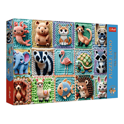 Horgolt Állatkák Trefl 1000 darabos kirakó puzzle (TR-12093) - puzzlegarden