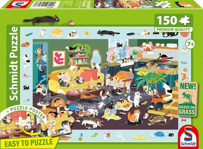 Huncut cicák Schmidt Spiele 150 darabos kirakó puzzle (SCH-56533) - puzzlegarden