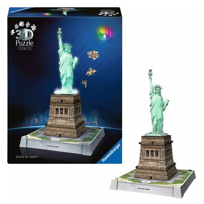 Iconics – Szabadság-szobor fényekkel Ravensburger 108 darabos kirakó puzzle (RA-12008027) - puzzlegarden