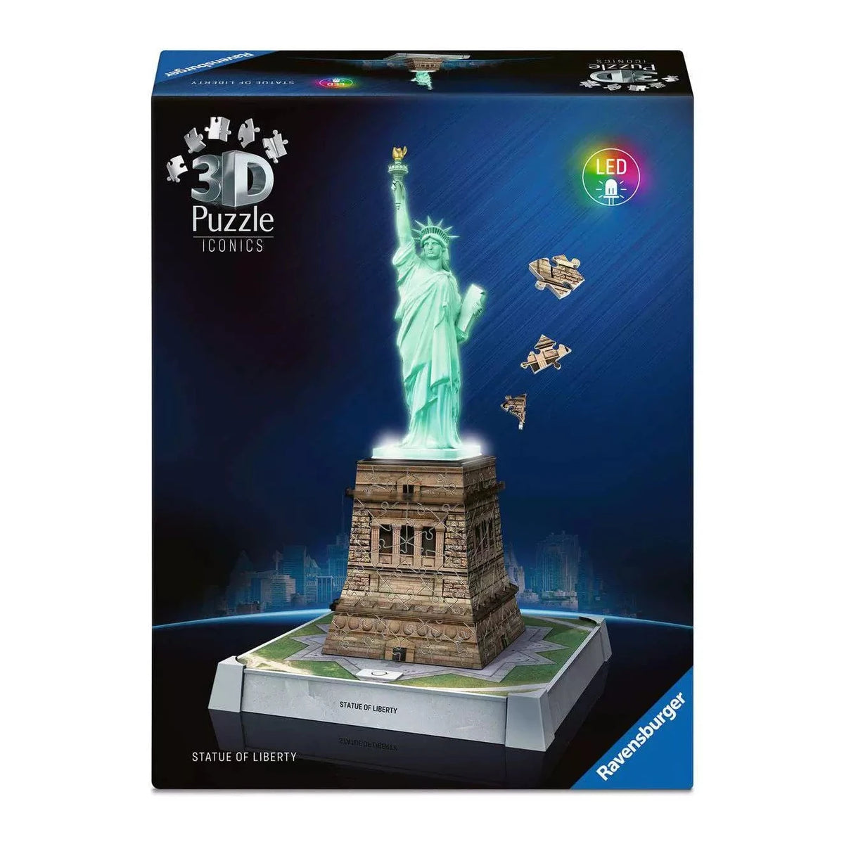 Iconics – Szabadság-szobor fényekkel Ravensburger 108 darabos kirakó puzzle (RA-12008027) - puzzlegarden