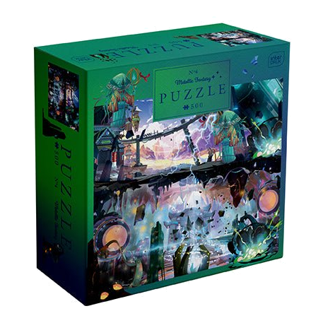 Metálfényű fantázia – Titokzatos város Interdruk 500 darabos kirakó puzzle (ID-PUZ500MFMC) - puzzlegarden
