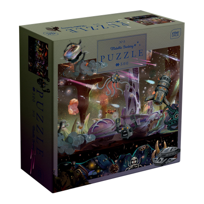 Metálfényű fantázia – Űrküldetés Interdruk 500 darabos kirakó puzzle (ID-PUZ500MFSQ) - puzzlegarden