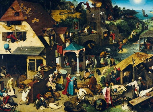 id. Pieter Bruegel - A holland közmondások, 1559 Bluebird 3000 darabos kirakó puzzle (BB - 60159 3663384601590) - puzzlegarden