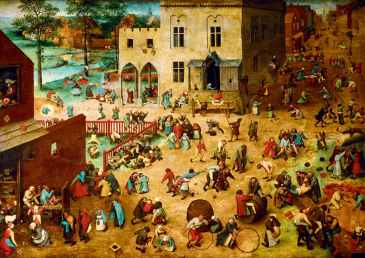 id. Pieter Bruegel - Gyermekjátékok Bluebird 1000 darabos kirakó puzzle (BB-60034 3663384600340) - puzzlegarden