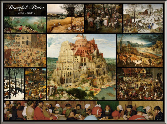id. Pieter Bruegel - Kollázs Grafika 2000 darabos kirakó puzzle (GR-F-30209 3663384302091) - puzzlegarden