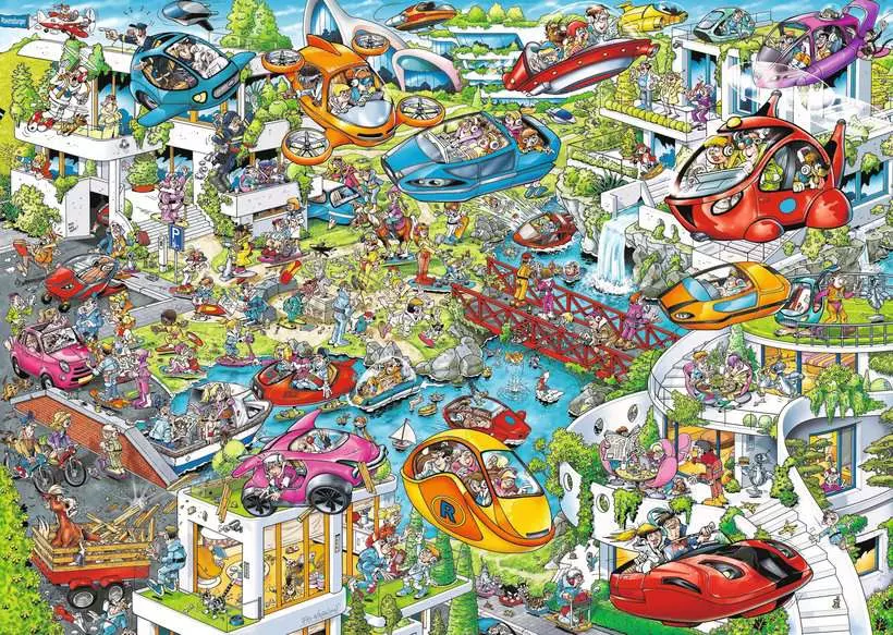 Időutazás 4. – A jövőben Ravensburger 1000 darabos kirakó puzzle (RA-12001743) - puzzlegarden