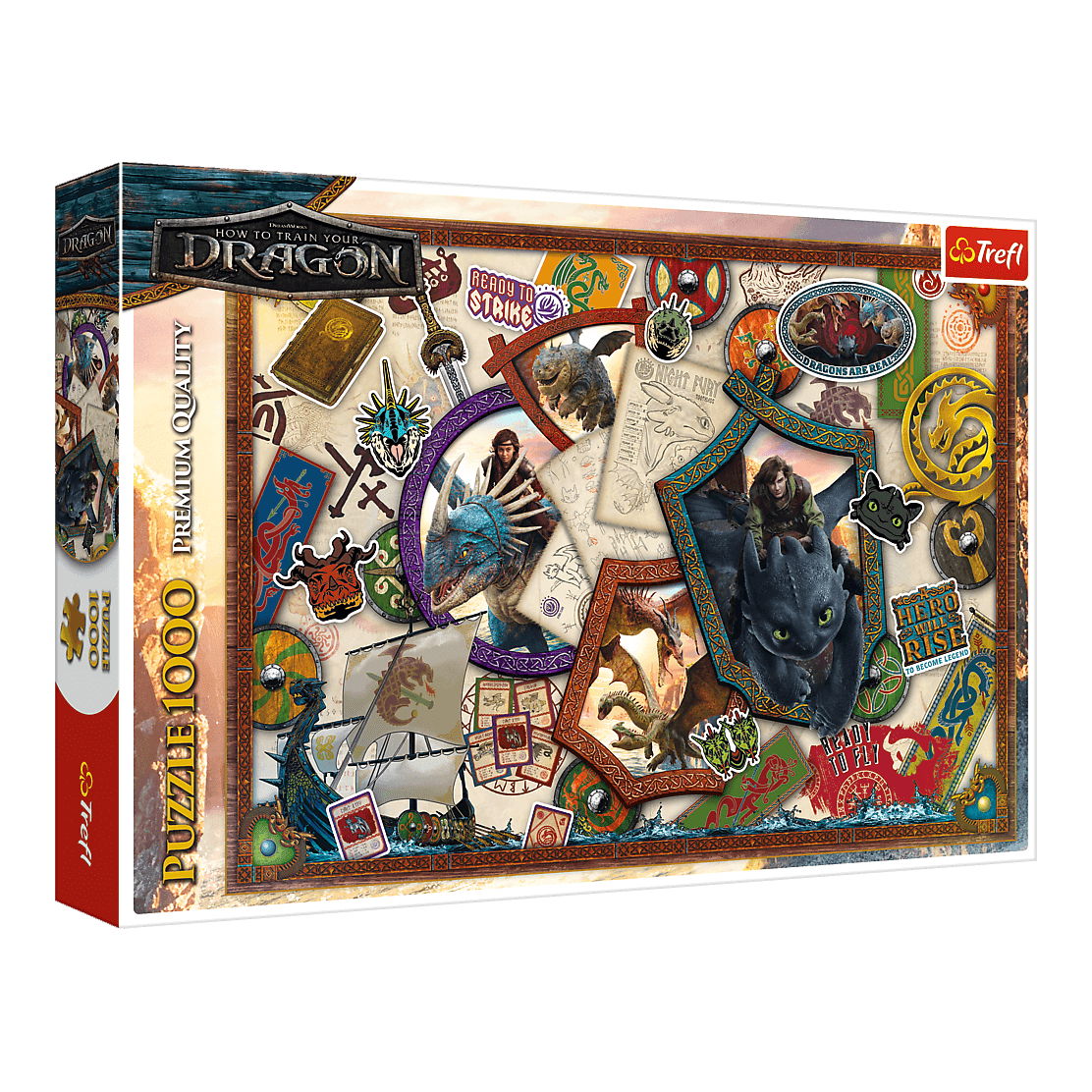 Így neveld a sárkányodat – Hősök Trefl 1000 darabos kirakó puzzle (TR-10959) - puzzlegarden