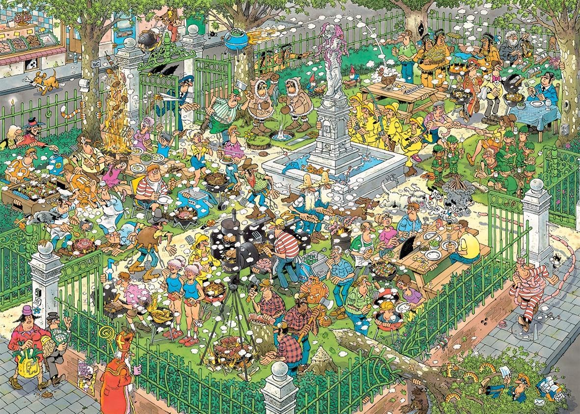 Jan van Haasteren – BBQ buli! Jumbo 1000 darabos kirakó puzzle (JU-1110100530) - puzzlegarden
