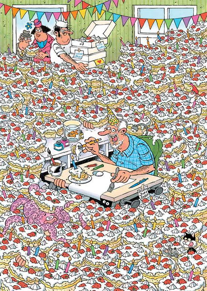 Jan van Haasteren Expert 8 – Hurrá, Jan 90 éves! Jumbo 500 darabos kirakó puzzle (JU-1110100812) - puzzlegarden