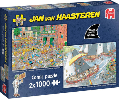 Jan van Haasteren – Holland hagyományok – 2x1000 Jumbo 1000 darabos kirakó puzzle (JU-1110100646) - puzzlegarden