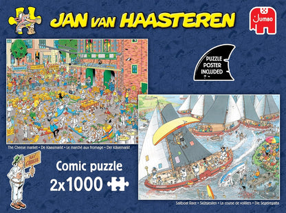 Jan van Haasteren – Holland hagyományok – 2x1000 Jumbo 1000 darabos kirakó puzzle (JU-1110100646) - puzzlegarden