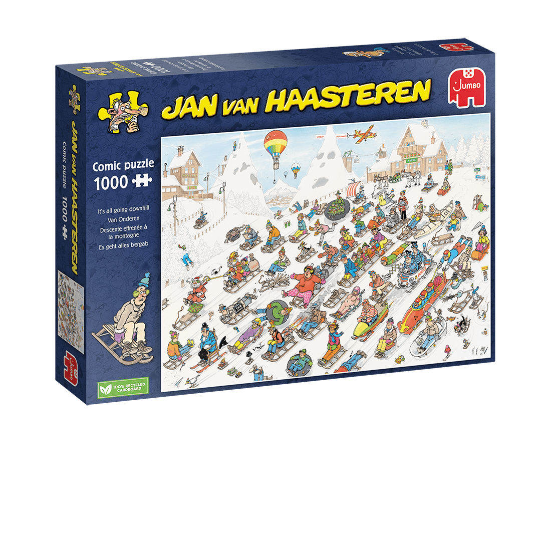 Jan van Haasteren - Lejtmenetben Jumbo 1000 darabos kirakó puzzle (JU - 1110100025 8710126000250) - puzzlegarden