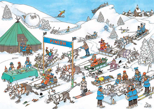 Jan van Haasteren – Rénszarvasverseny Jumbo 500 darabos kirakó puzzle (JU - 1110100629) - puzzlegarden
