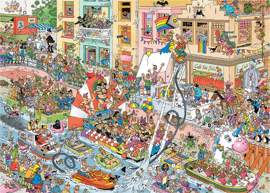 Jan van Haasteren – Ünnepeld a szivárványt! Jumbo 1000 darabos kirakó puzzle (JU - 1110100618) - puzzlegarden