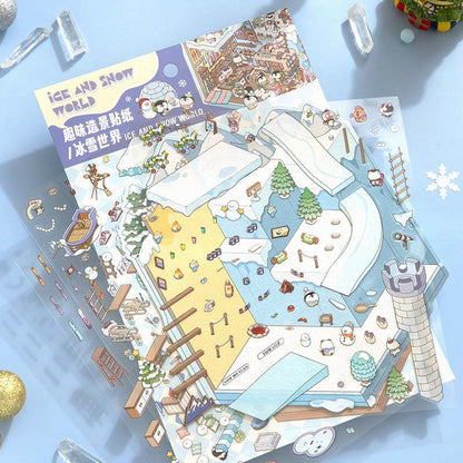 Jég és hó birodalma - matricajelenet Simno 1 darabos kirakó puzzle (SN-6941776320517) - puzzlegarden