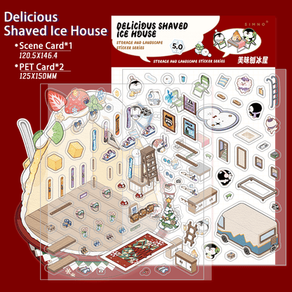 Jégkása - ház - matricajelenet Simno 1 darabos kirakó puzzle (SN-6941776320777) - puzzlegarden