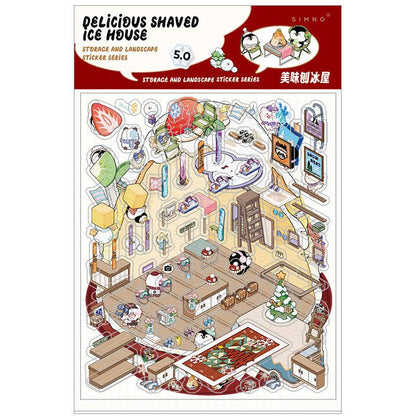Jégkása - ház - matricajelenet Simno 1 darabos kirakó puzzle (SN-6941776320777) - puzzlegarden