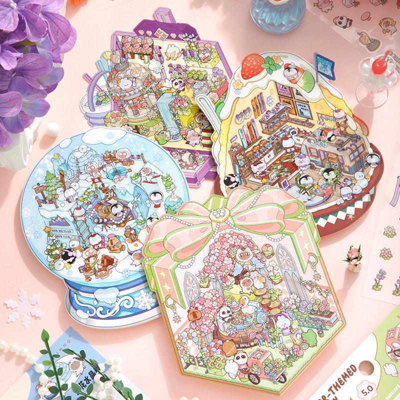 Jégkása - ház - matricajelenet Simno 1 darabos kirakó puzzle (SN-6941776320777) - puzzlegarden