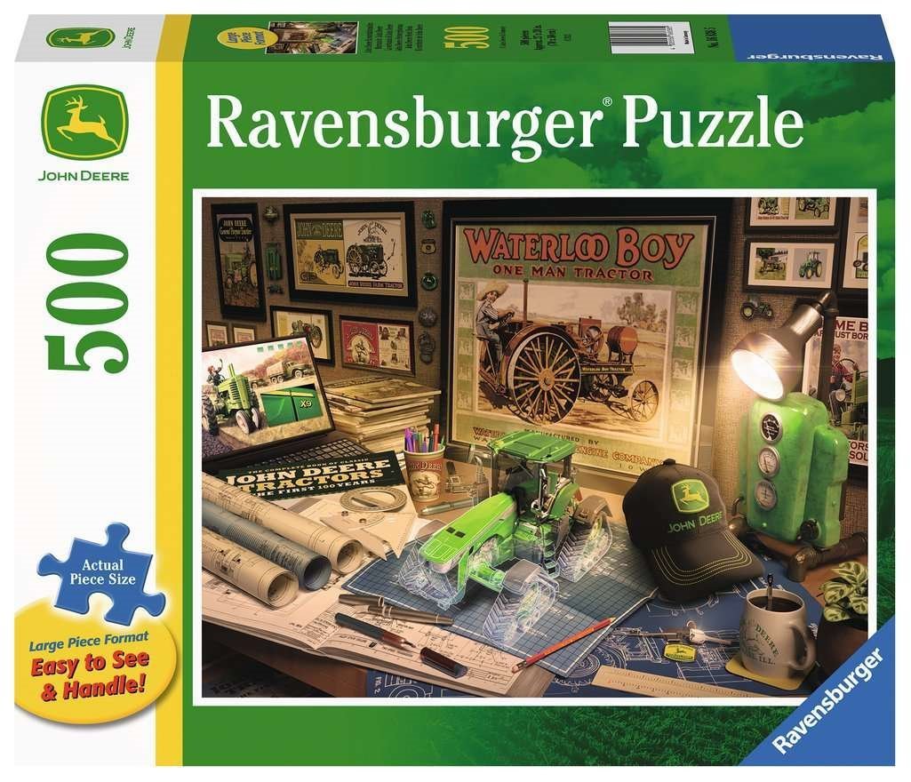 John Deere Munkaasztal- XXL Ravensburger 500 darabos kirakó puzzle (RA-16838 4005556168385) - puzzlegarden
