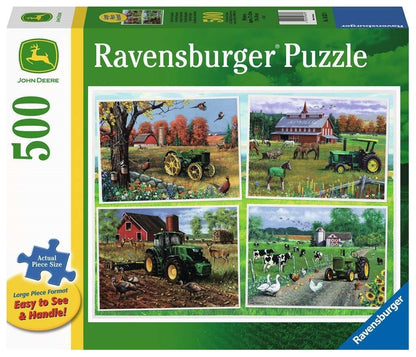 John Deere Traktorok - XXL Ravensburger 500 darabos kirakó puzzle (RA-16837 4005556168378) - puzzlegarden