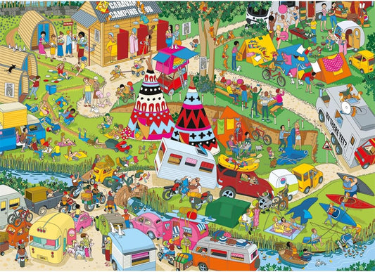 Jokesaws: Kempingkalandok Gibsons 1000 darabos kirakó puzzle (G - G7159) - puzzlegarden