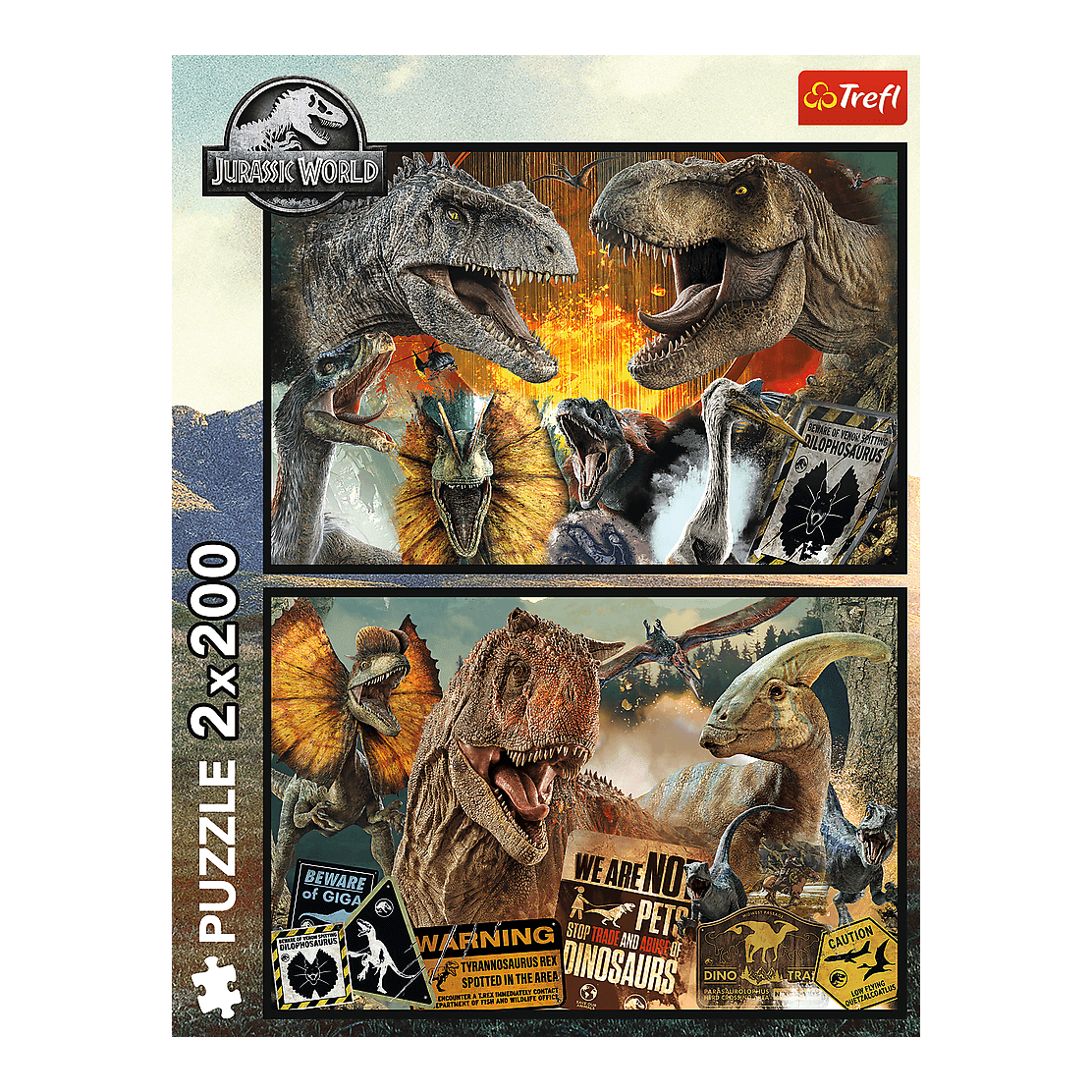 Jurassic World - Ősvilág – 2x200 Trefl 200 darabos kirakó puzzle (TR-13316) - puzzlegarden