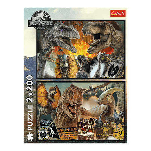 Jurassic World - Ősvilág – 2x200 Trefl 200 darabos kirakó puzzle (TR-13316) - puzzlegarden