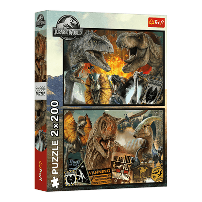Jurassic World - Ősvilág – 2x200 Trefl 200 darabos kirakó puzzle (TR-13316) - puzzlegarden