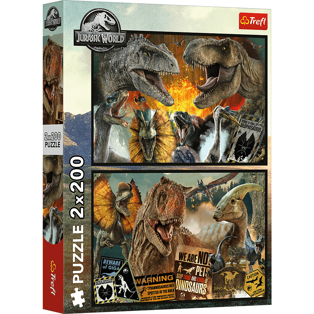 Jurassic World - Ősvilág – 2x200 Trefl 200 darabos kirakó puzzle (TR-13316) - puzzlegarden