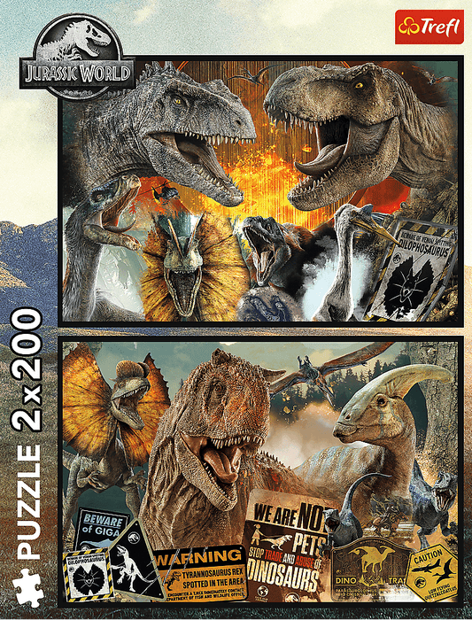 Jurassic World - Ősvilág – 2x200 Trefl 200 darabos kirakó puzzle (TR-13316) - puzzlegarden