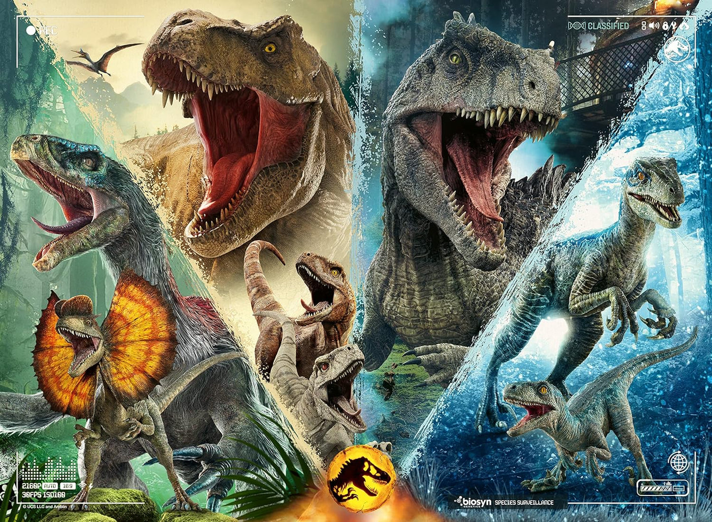 Jurrasic World - Különböző Fajok Ravensburger 100 darabos kirakó puzzle (RA-13341 4005556133413) - puzzlegarden